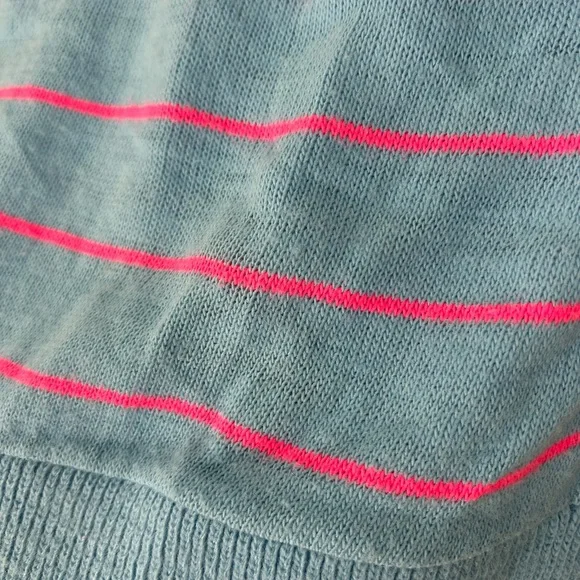 Vintage Blue and Pink Striped Knit Crop Top xs - Picture 7 of 10